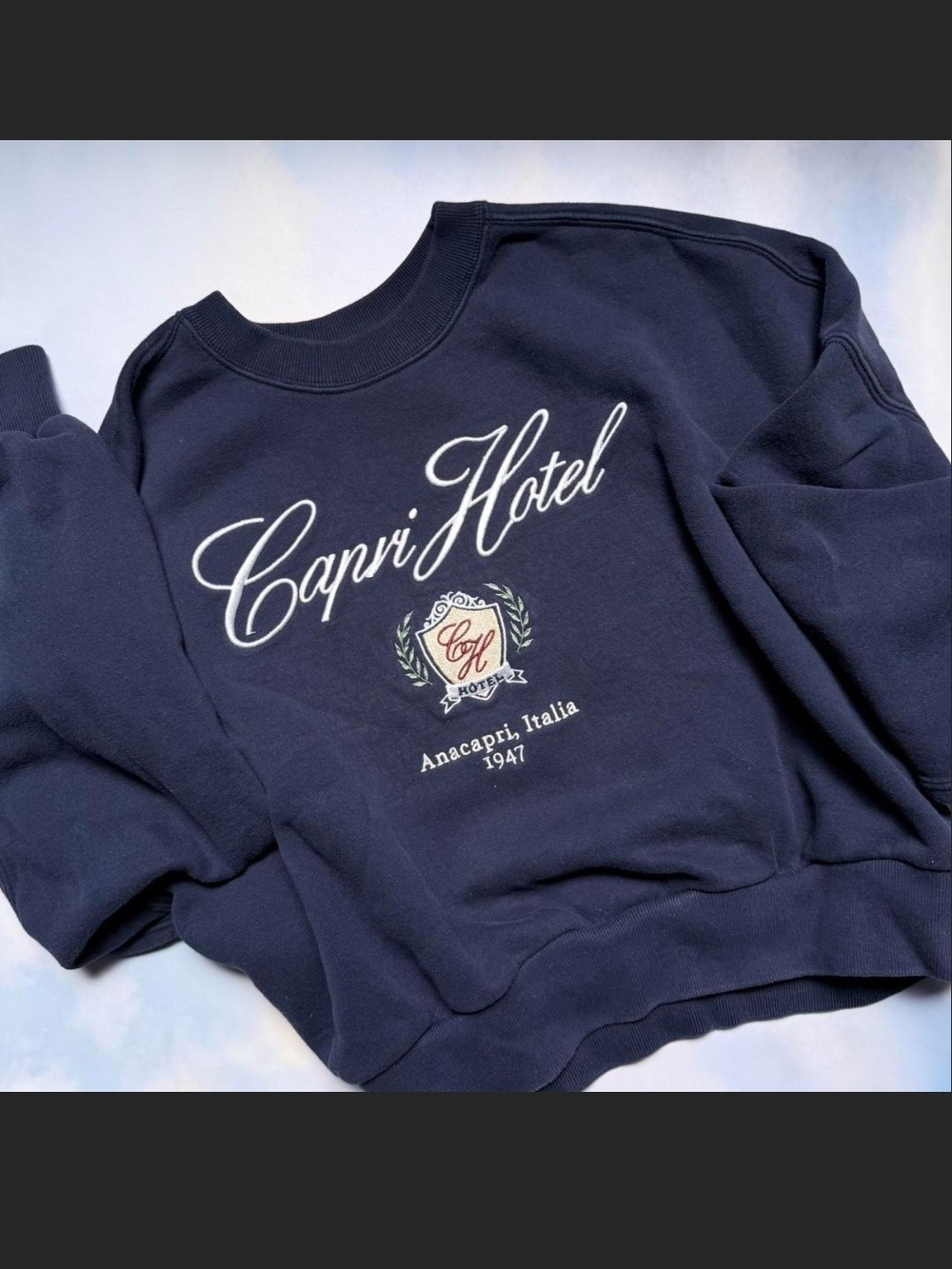 A&F Capri Hotel Navy Crewneck Sweatshirt